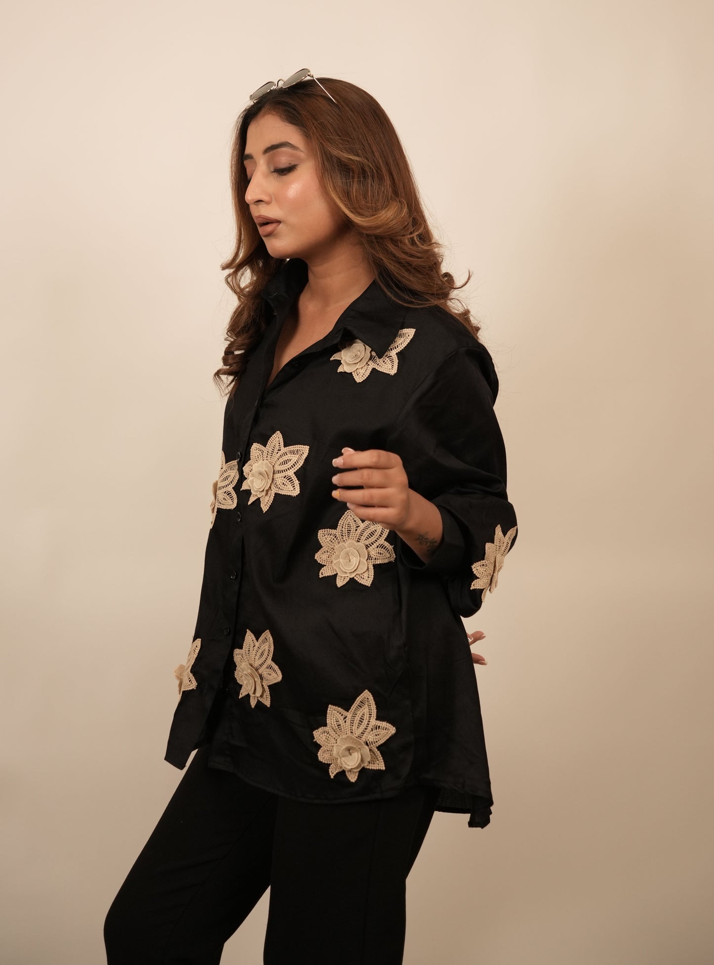 Black floral Shirt