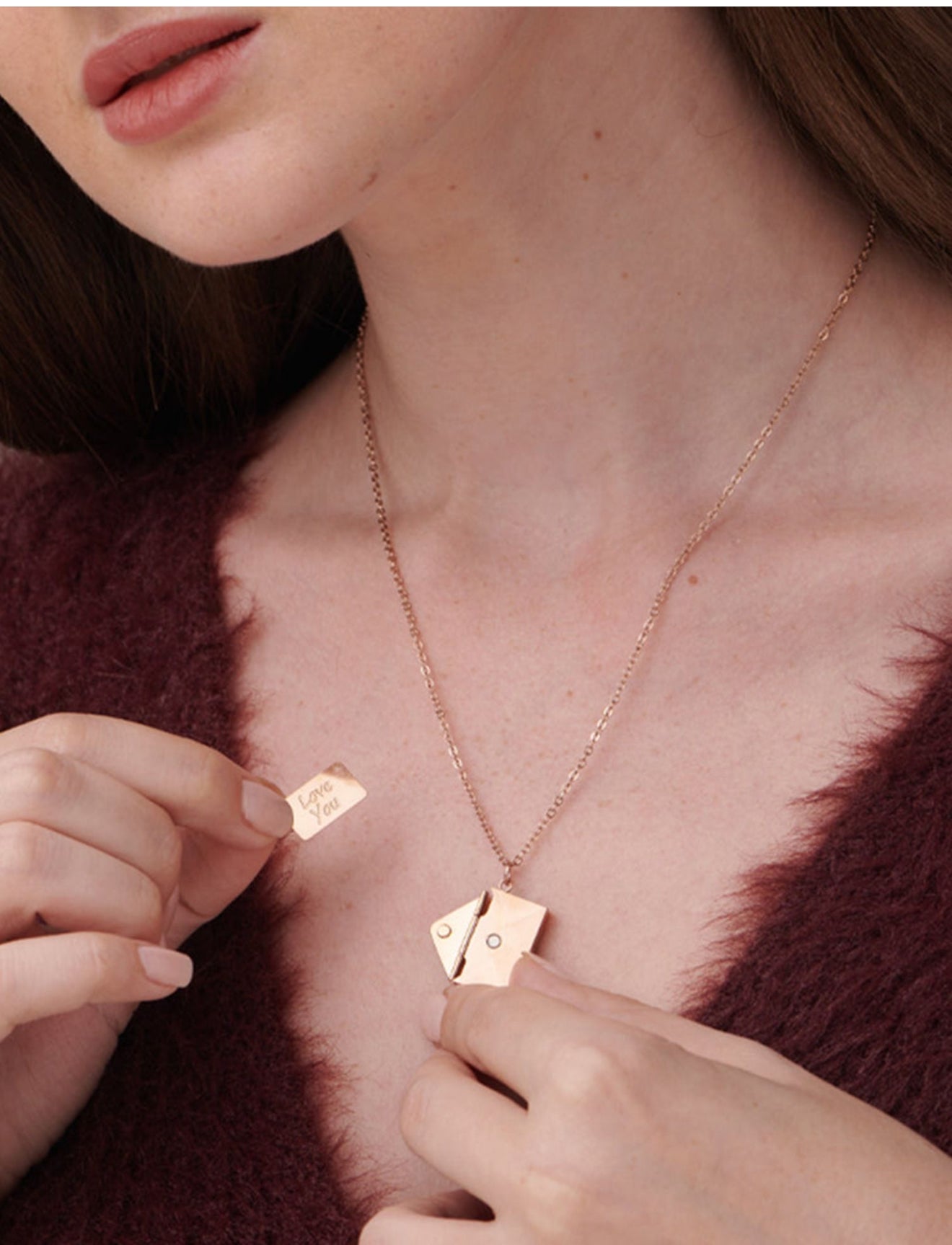 Message Necklace for Valentine's Day