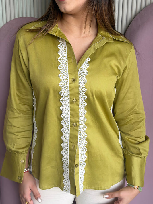 Green lace Shirt