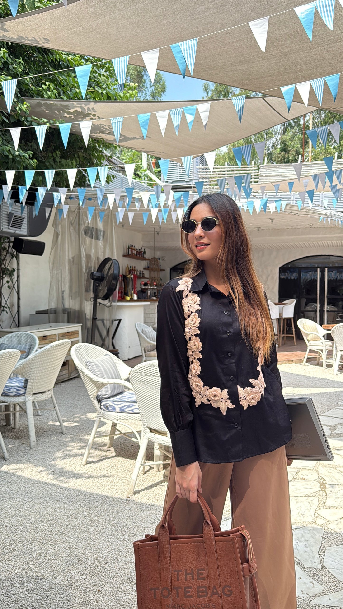 Black Floral Shirt
