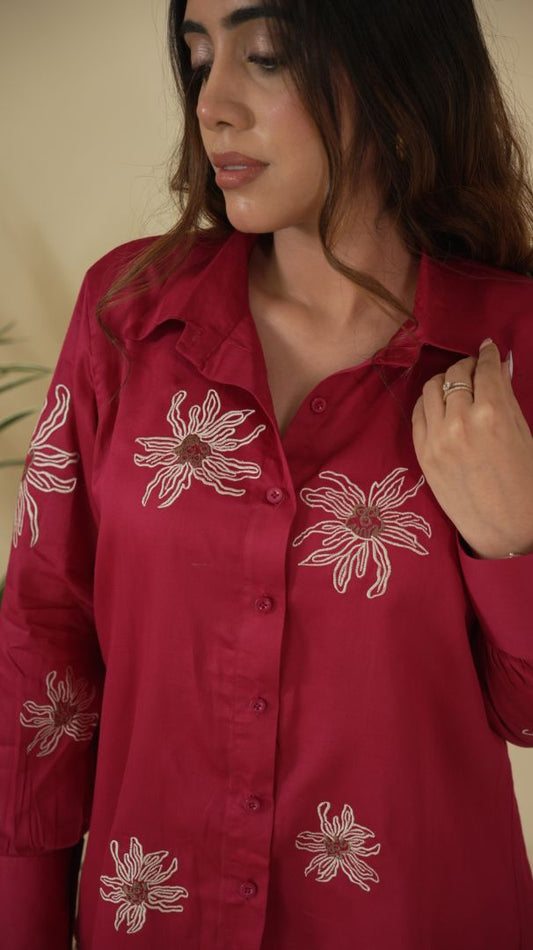 Pink Flower Dhirt