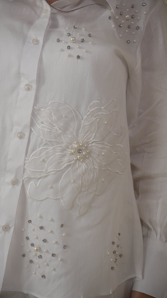 White embroidered Shirt