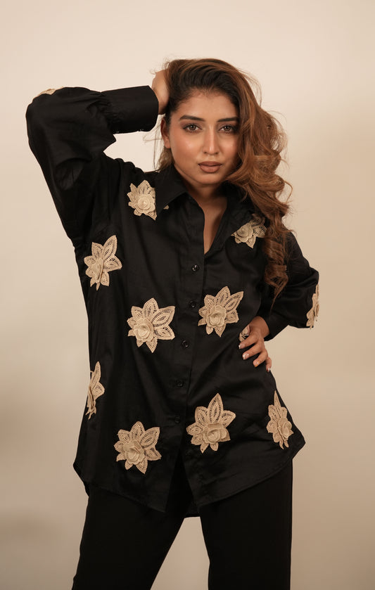 Black floral Shirt