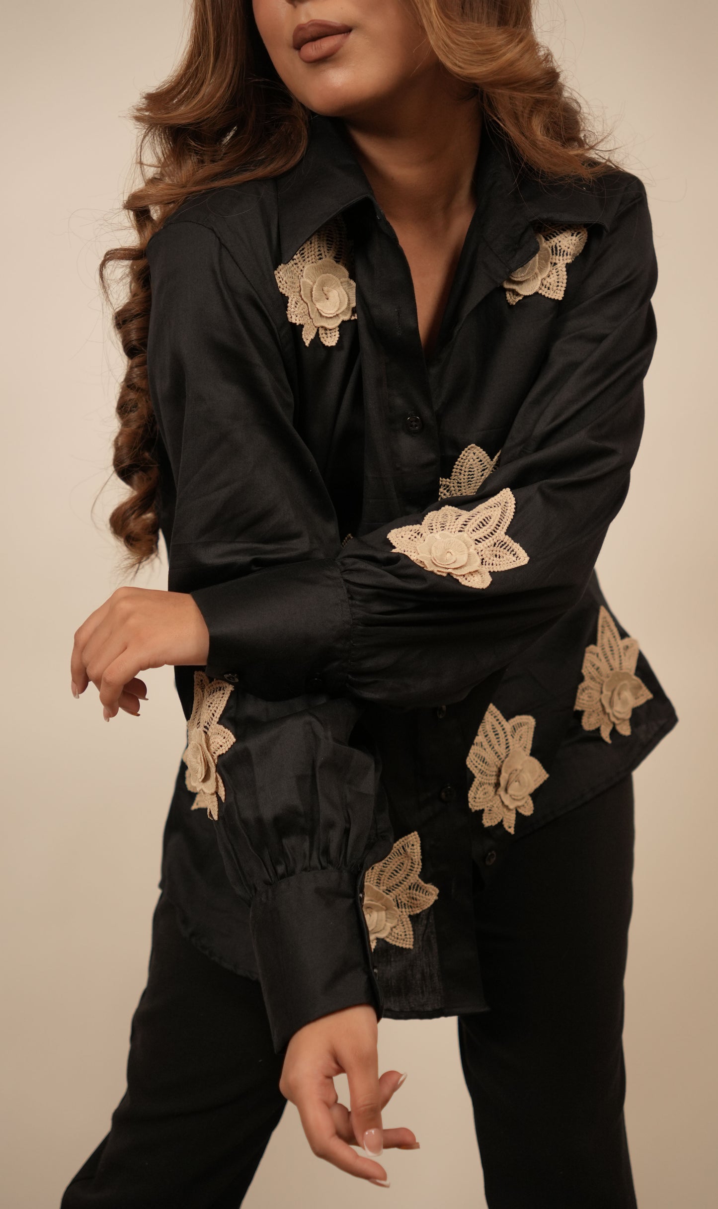 Black floral Shirt
