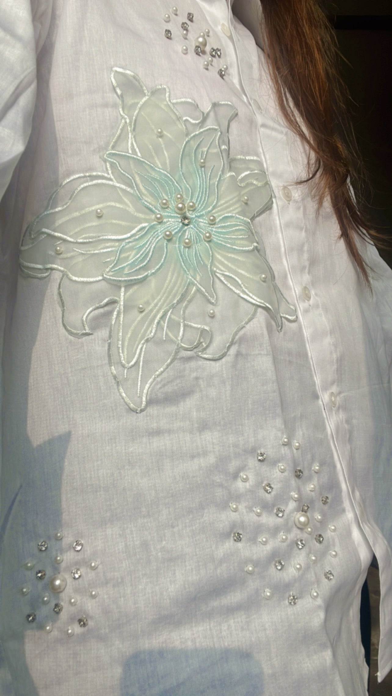 White embroidered Shirt