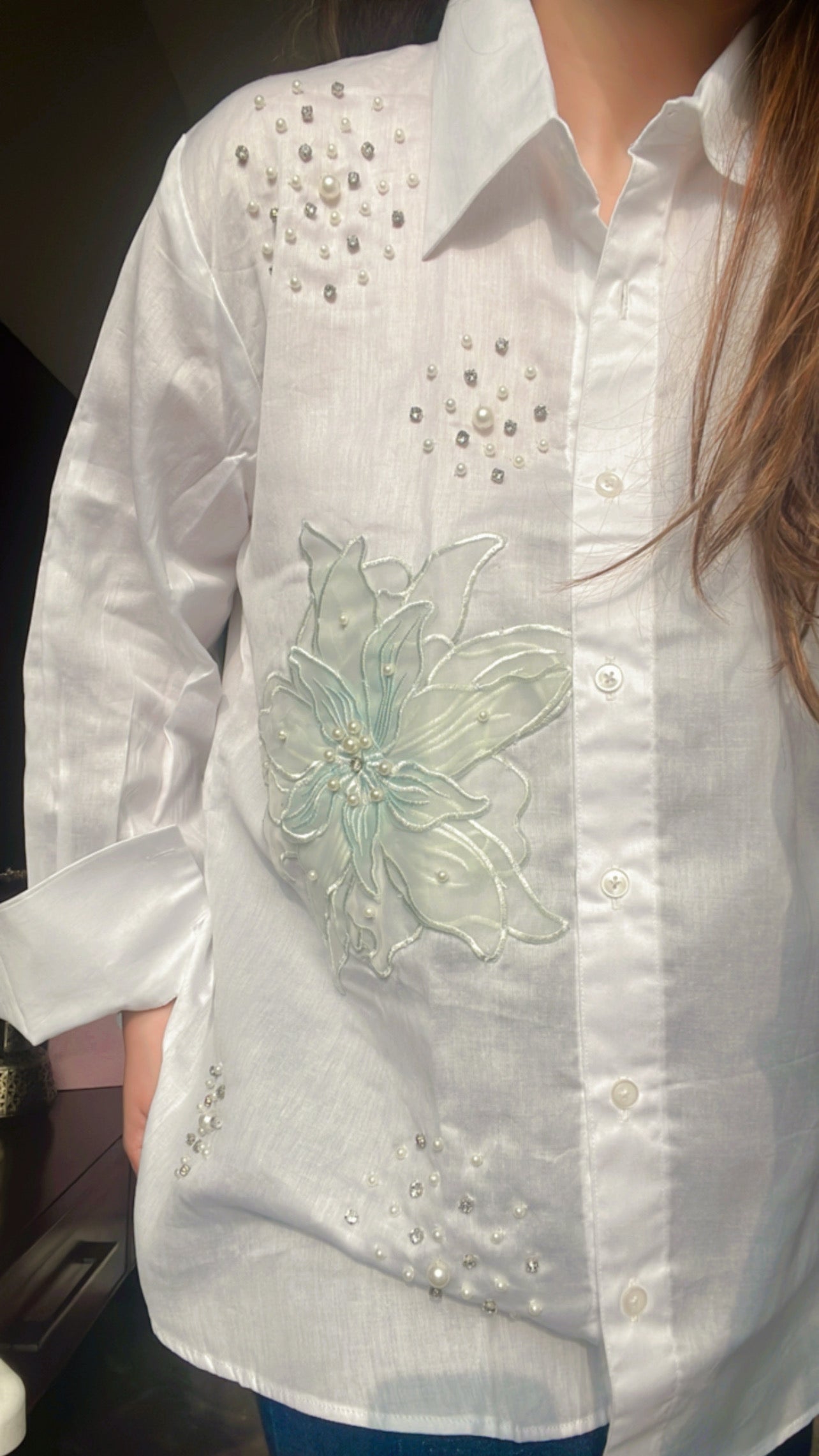 White embroidered Shirt
