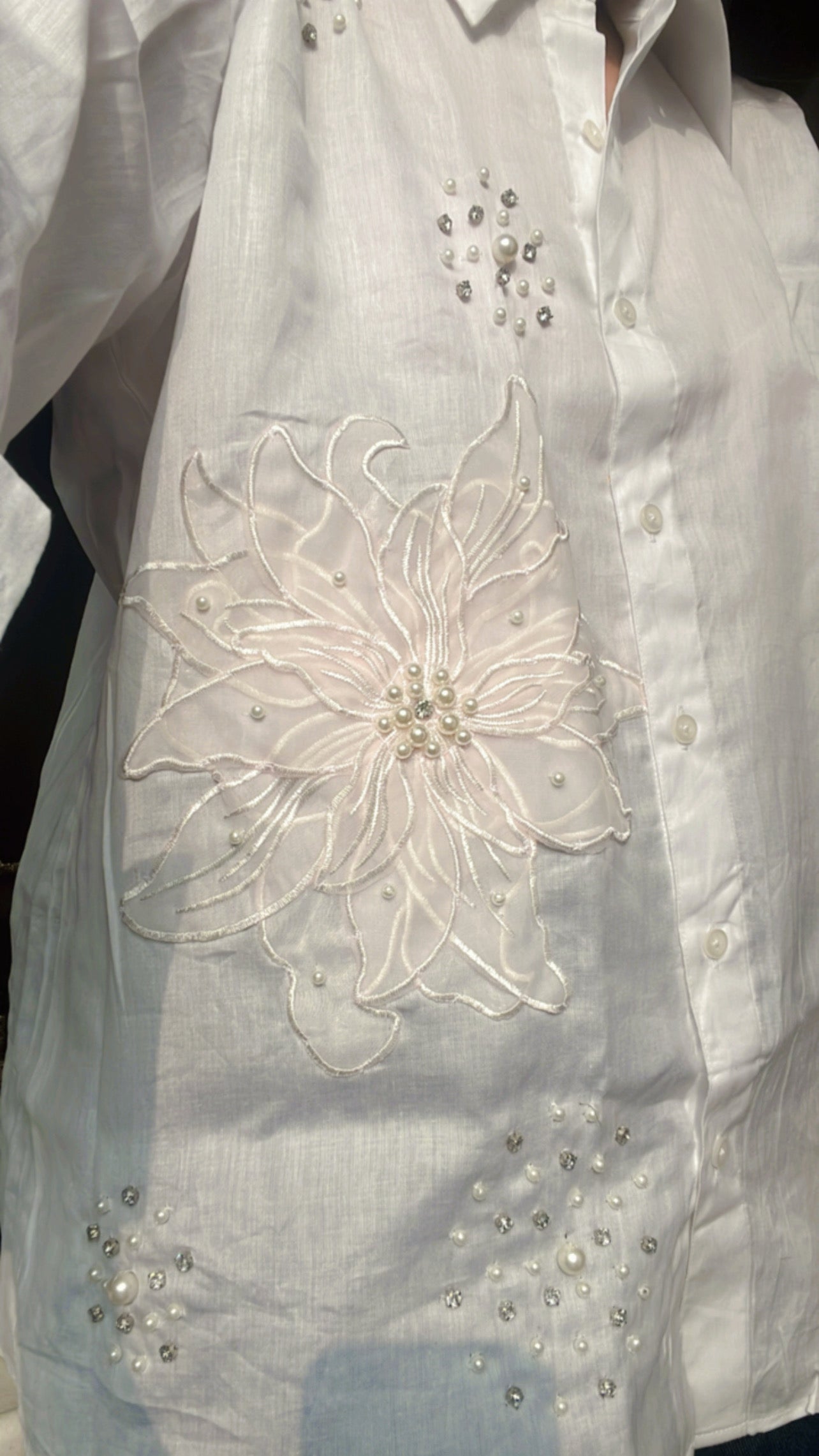 White embroidered Shirt